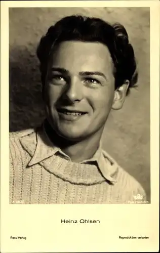 Ak Schauspieler Heinz Ohlsen, Portrait, Ross Verlag 3263/1