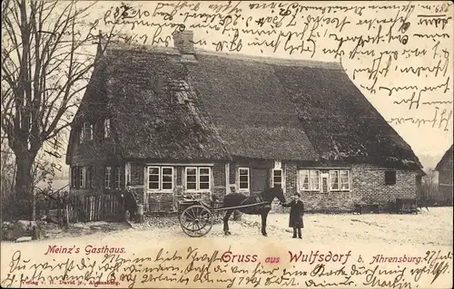 Ak Wulfsdorf Ahrensburg in Holstein, Gasthaus Meinz