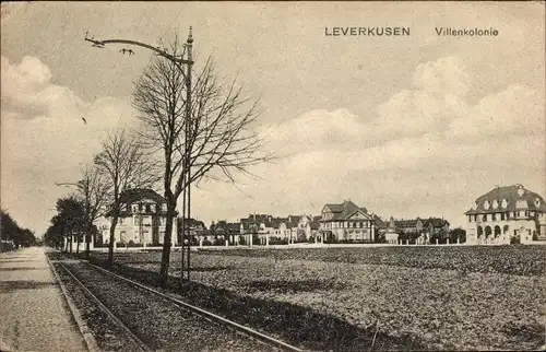 Ak Leverkusen in Nordrhein Westfalen, Villenkolonie, Schienen