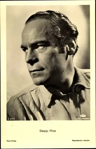 Ak Schauspieler Sepp Rist, Portrait, Ross Verlag Nr. A 2727/1