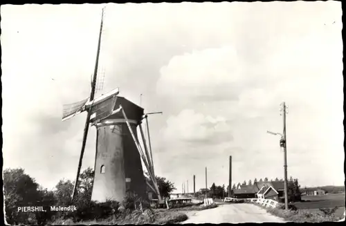 Ak Piershil Südholland, Molendijk, Windmühle