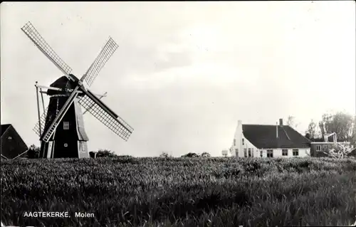 Ak Aagtekerke Zeeland Niederlande, Molen