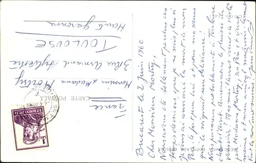 Ak București Bukarest Rumänien, Bulevardul Nicolae Bălcescu, Straßenpartie in der Stadt