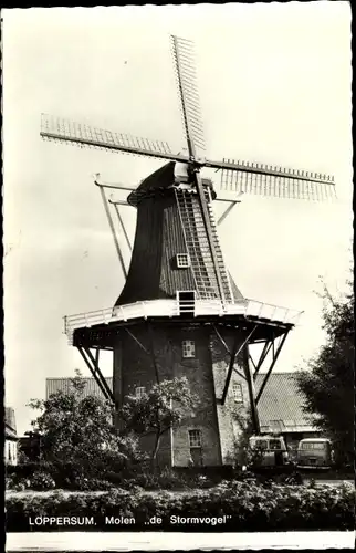 Ak Loppersum Groningen, Molen de Stormvogel