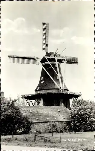 Ak Den Andel Groningen Niederlande, Molen