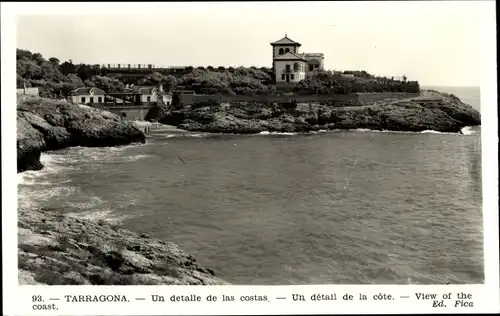 Ak Tarragona Katalonien Spanien, Un detalle de las costas