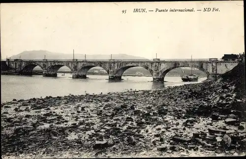 Ak Irún Baskenland Spanien, Puente inernacional