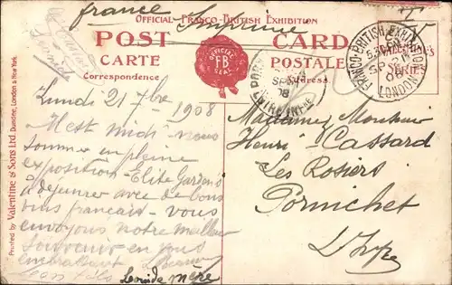 Ak London City England, View from Flip-Flap, Franco-British Exhibition 1908