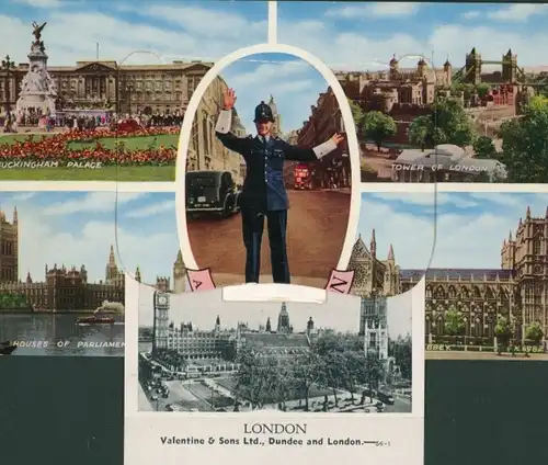 Leporello Ak City of Westminster London England, Houses of Parliament, Buckingham Palace, Tower
