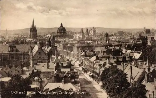Ak Oxford Oxfordshire England, from Magdalen College Tower