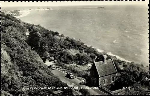 Ak Folkestone Kent England, Lower Sandgate Road and Toll Gate
