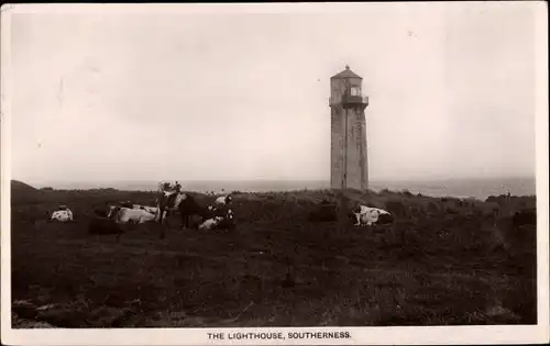 Ak Southerness Schottland, Lighthouse, Leuchtturm