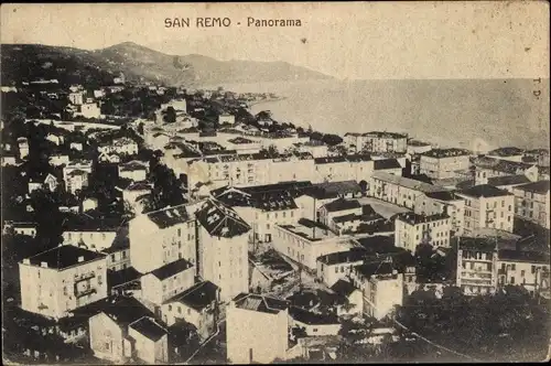 Ak San Remo Ligurien, Panorama