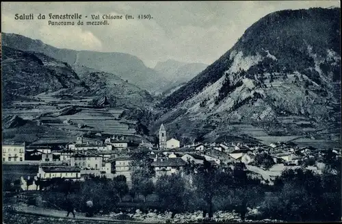 Ak Fenestrelle Piemonte, Val Chisone, Panorama da mezzodi