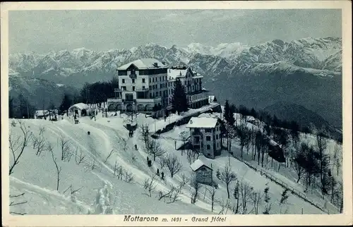 Ak Piemonte Italien, Mottarone, Grand Hotel