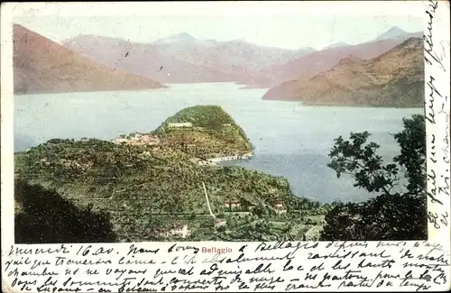 Ak Bellagio Lago di Como Lombardia, Gesamtansicht