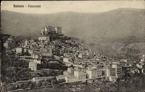 Ak Subiaco Lazio Italien, Panorama