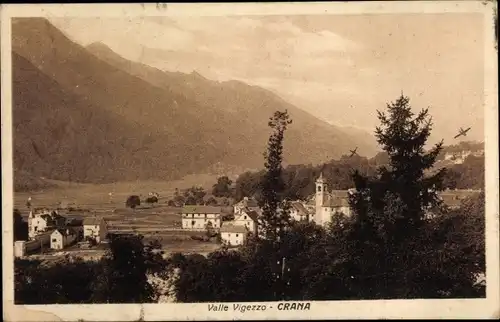 Ak Crana Piemonte, Valle Vigezza, Panorama vom Ort