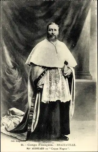 Ak Brazzaville Französisch Kongo, S.G. Mgr. Augouard, Archeveque, Cappa Magna