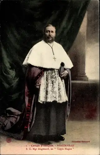 Ak Brazzaville Französisch Kongo, S.G. Mgr. Augouard, Archeveque, Cappa Magna