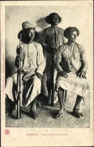 Ak Djibouti Dschibuti, Types de Guerriers Arabes