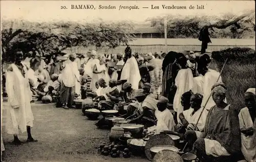 Ak Bamako Mali, Les Vendeuses de lait, Soudan francais