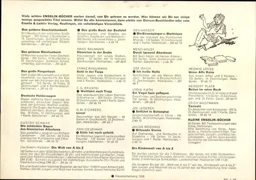 Stundenplan Ensslin Verlag Bücher, Neuerscheinungen Taowaki, Männer der Wüste um 1960