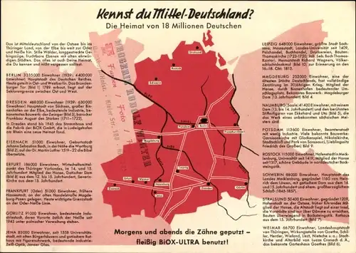 Stundenplan BIOX-Ultra Sauerstoff-Zahnpasta - Kennst Du Mittel-Deutschland Ostdeutschland um 1960