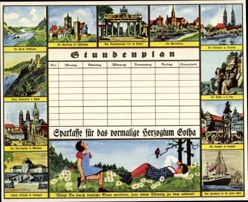 Stundenplan Sparkasse Klingenthal Kassenstelle Zwota - Gebäude aus deutschen Gauen um 1930