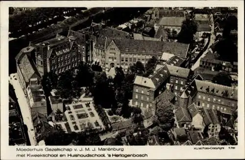 Ak ’s Hertogenbosch Nordbrabant Niederlande, Moederhuis Gezelschap v. J. M. J.  Marienburg, School