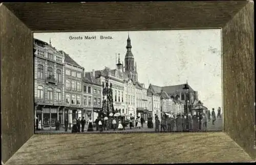 Passepartout Ak Breda Nordbrabant Niederlande, Groote Markt