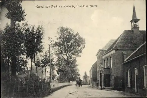 Ak Standdaarbuiten Nordbrabant, Hervormde Kerk en Pastorie