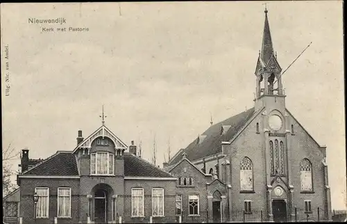 Ak Nieuwendijk Nordbrabant, Kerk met Pastorie