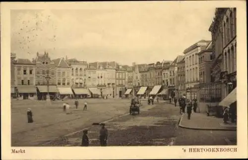 Ak 's Hertogenbosch Den Bosch Nordbrabant, Markt