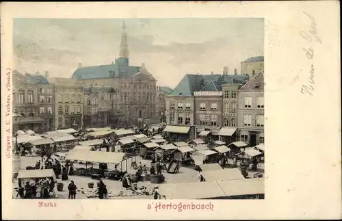 Ak 's Hertogenbosch Den Bosch Nordbrabant, Markt