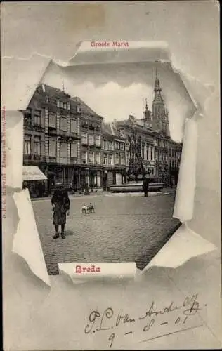 Ak 's Hertogenbosch Nordbrabant Niederlande, Groote Markt