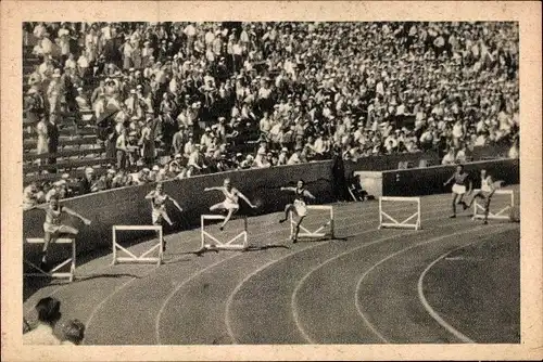 Sammelbild Olympia 1932 Nr. 33, 400 m Hürdenlauf