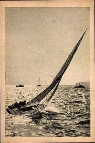 Sammelbild Olympia 1932 Bild Nr. 145, Segeln, Boot Jupiter