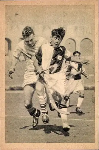 Sammelbild Olympia 1932 Bild Nr. 179, Hockey USA gegen Japan