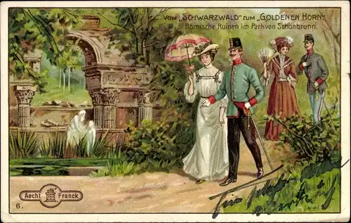 Sammelbild Nr. 6, Aecht Franck Caffee Zusatz, Vom Schwarzwald bis zum Bosporus, Schloss Schönbrunn