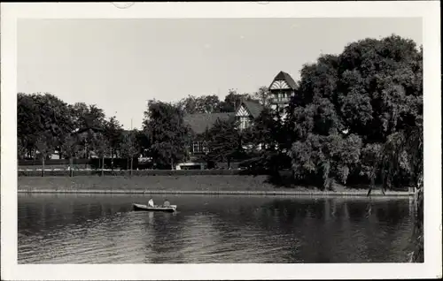 Foto Ak Berlin Lichtenberg Hohenschönhausen, Terrassen und Strandbad am Orankesee, Gaststätte