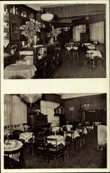 Ak Berlin Pankow Niederschönhausen, Café Bismarck, Bismarckstraße 7 Nr