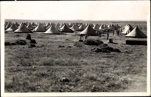 Foto Ak Marokko, Französisches Militärlager, Zelte
