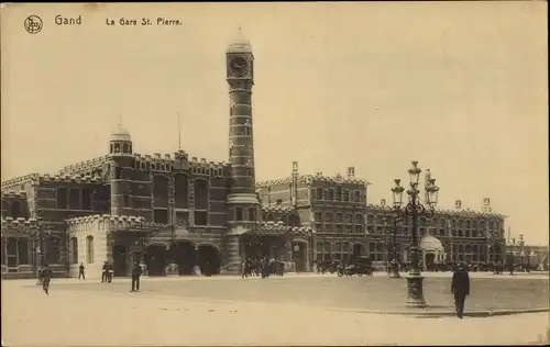 Ak Gand Gent Ostflandern, La Gare St. Pierre