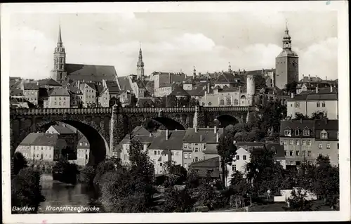 Ak Bautzen in der Oberlausitz, Kronprinzenbrücke
