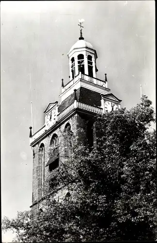 Ak Meppel Drenthe Niederlande, Bekroning toren oude Herv. Kerk