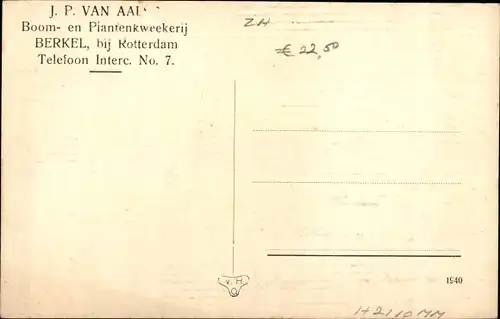 Ak Berkel Südholland, Boom- en Plantenkweekerij