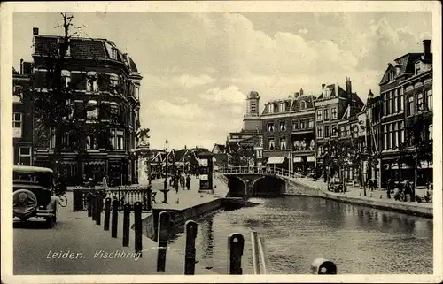 Ak Leiden Südholland Niederlande, Vischbrug