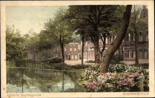 Ak Schoonhoven Südholland, Niederlande, Albrecht Beylinggracht