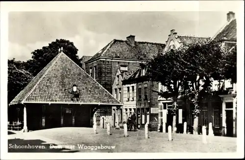 Ak Schoonhoven Südholland Niederlande, Waaggebouw